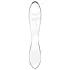 Satisfyer Dazzling Crystal 1 - kétvégű üveg dildó (átlátszó)