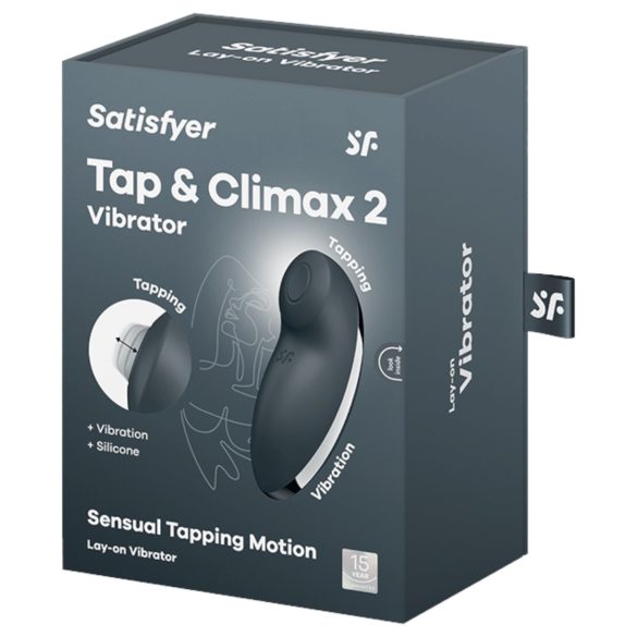 Satisfyer Tap & Climax 2 - 2in1 csikló vibrátor (szürke)