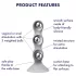 Satisfyer Triple Ball-R - gyöngyös dildó (szürke)