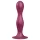 Satisfyer Double Ball-R - tapadókorongos súlyozott dildó (piros)