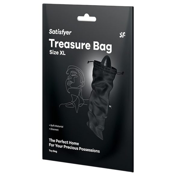Satisfyer Treasure Bag XL - tároló táska - nagy (fekete)
