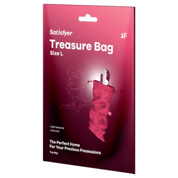 Satisfyer Treasure Bag L - diszkrét tároló táska - nagy (pink)
