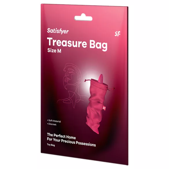 Satisfyer Treasure Bag M - diszkrét szexjáték tároló táska (pink)