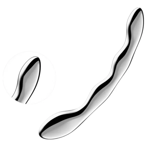 Satisfyer Cosmic Crest 2 - hullámos acéldildó (ezüst)