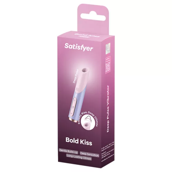 Satisfyer Bold Kiss - léghullámos rúzs vibrátor (rózsaszín)