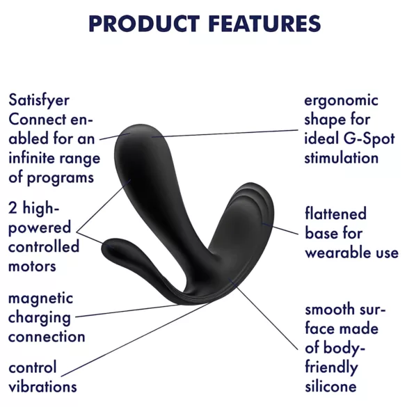 Satisfyer Top Secret+ - 3 ágú, hordható vibrátor (zöld)