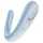 Satisfyer Double Classic - akkus párvibrátor (kék)