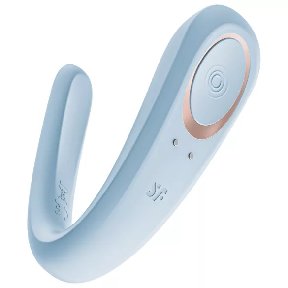 Satisfyer Double Classic - akkus párvibrátor (kék)