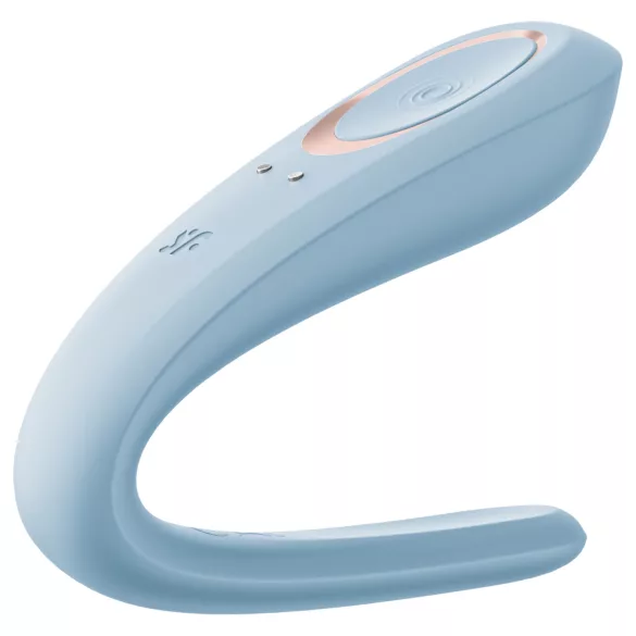 Satisfyer Double Classic - akkus párvibrátor (kék)