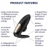 Satisfyer Pro 4 Couples - léghullámos párvibrátor (fekete)