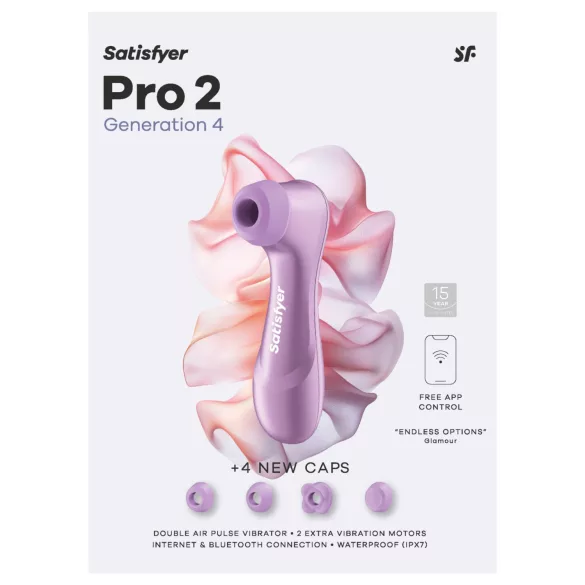 Satisfyer Pro 2 Gen4 - App-vezérelt léghullámos csiklóizgató (lila)