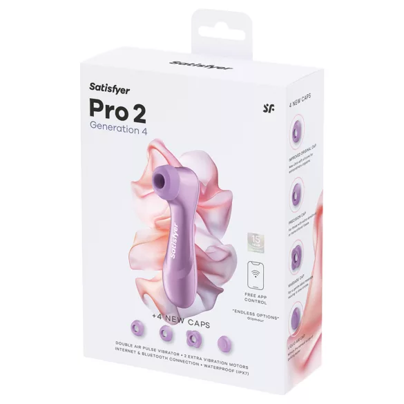 Satisfyer Pro 2 Gen4 - App-vezérelt léghullámos csiklóizgató (lila)