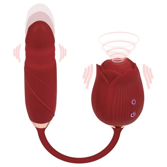 EIS Suck&Flip - nyelves lökő vibrátor (piros)