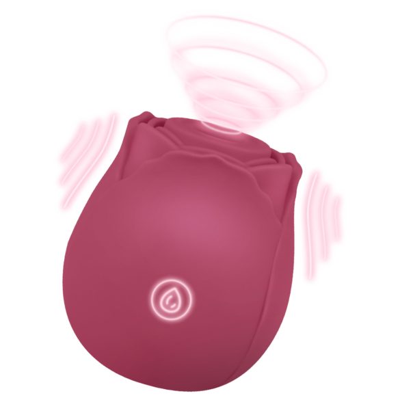 EIS Blush&Bloom - szívó rezgő vibrátor (piros)