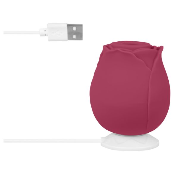 EIS Blush&Bloom - szívó rezgő vibrátor (piros)