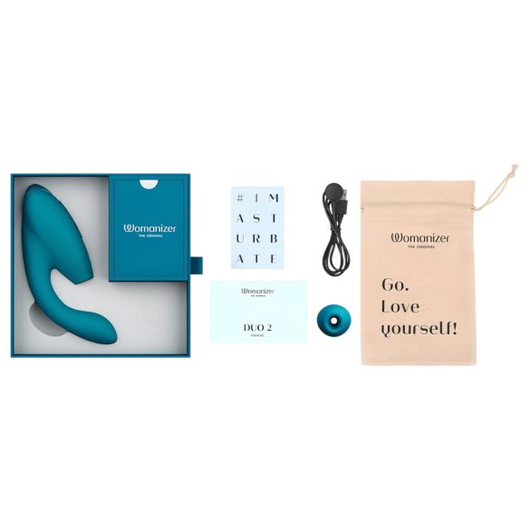 Womanizer Duo 2 - 2in1 G-pont vibrátor (zöld)