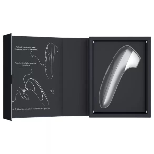 Womanizer Pro - léghullámos csiklóizgató (szürke)