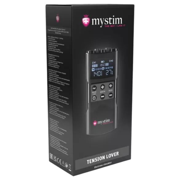 mystim Tension Lover 2 - digitális elektro szett (fekete)