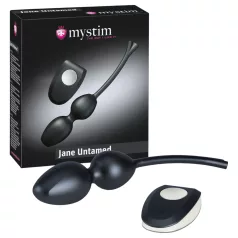 mystim Jane Untamed - vibrációs gésagolyó duó (fekete)