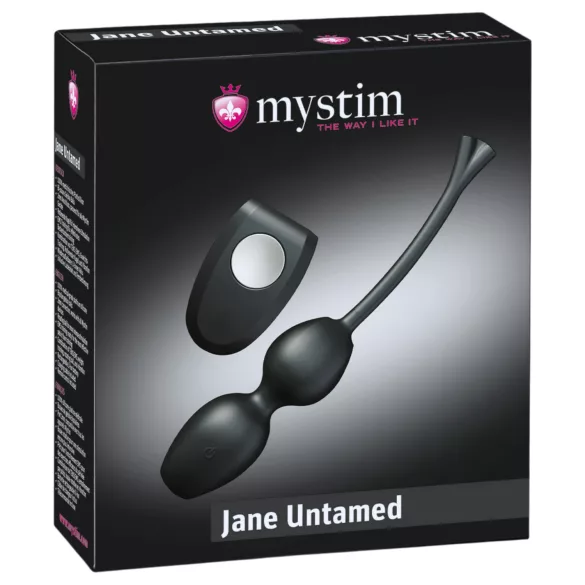 mystim Jane Untamed - vibrációs gésagolyó duó (fekete)