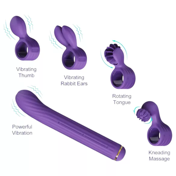 Magic Stick S1 - több funkciós vibrátor (lila)
