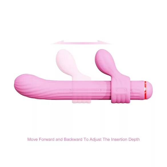 Magic Stick - vibrátor, cserélhető feltétekkel (pink)