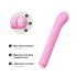 Magic Stick - vibrátor, cserélhető feltétekkel (pink)