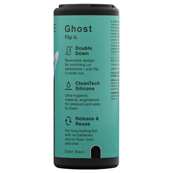 Arcwave Ghost - kifordítható zseb maszturbátor férfiaknak (fekete)