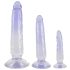 Crystal Clear - anál tréner dildó készlet - 3db (átlátszó-kék)