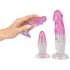 Crystal Clear - anál tréner készlet - 3db (átlátszó-pink)
