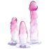 Crystal Clear - anál tréner készlet - 3db (átlátszó-pink)
