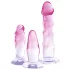 Crystal Clear - anál tréner készlet - 3db (átlátszó-pink)