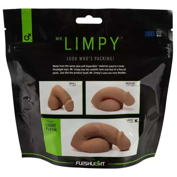 Fleshlight Mr. Limpy - puha, élethű pénisz dildó - nagy méret (testszínű)