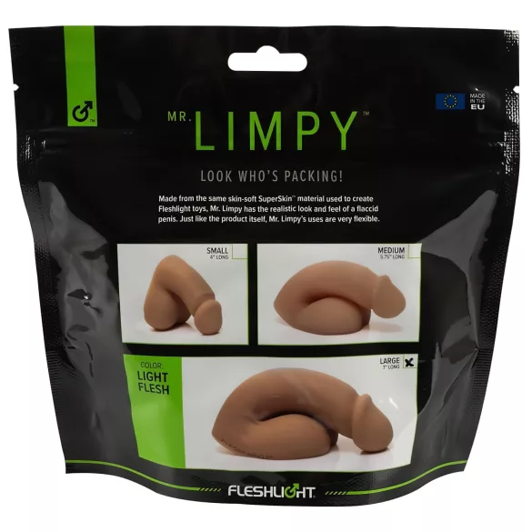 Fleshlight Mr. Limpy - puha, élethű pénisz dildó - nagy méret (testszínű)
