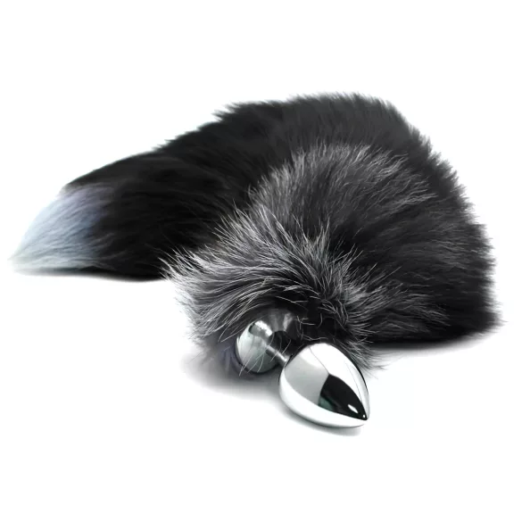 Alive Anal Pleasure - közepes anál plug rókafarokkal (ezüst)