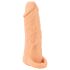 Nature Skin - péniszköpeny és műpunci - 18cm (natúr)