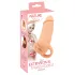 Nature Skin - péniszköpeny és műpunci - 18cm (natúr)