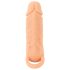 Nature Skin - péniszköpeny és műpunci - 18cm (natúr)