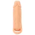 Nature Skin - péniszköpeny és műpunci - 18cm (natúr)
