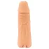 Nature Skin - péniszköpeny és műpunci - 18 cm (testszínű)
