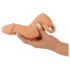 Nature Skin - péniszköpeny és műpunci - 18cm (natúr)
