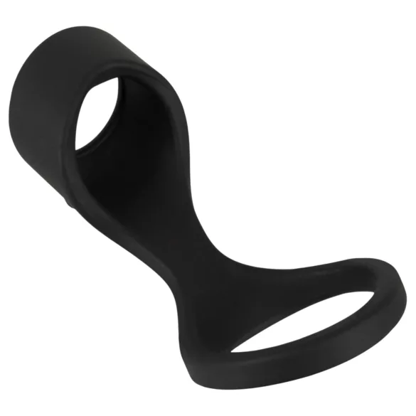 Erecto - 2in1 péniszgyűrű (fekete)