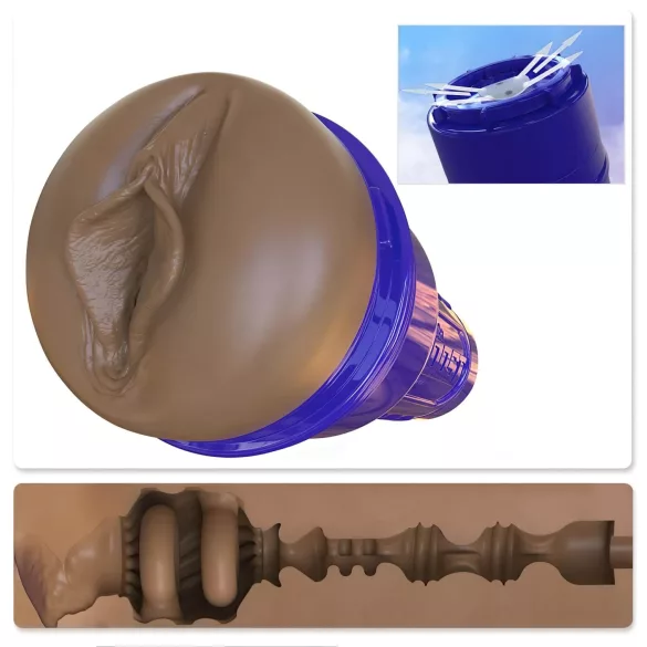 Fleshlight Boost Bang - élethű művagina maszturbátor (barna)