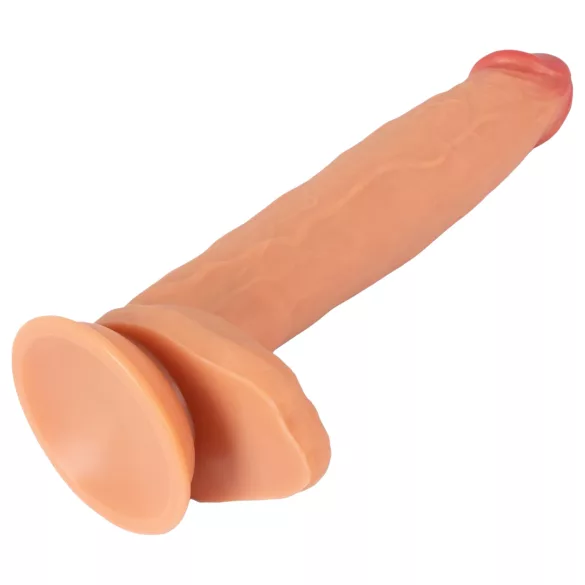 Realistixxx Real Giant - extra nagy, herés dildó (natúr)