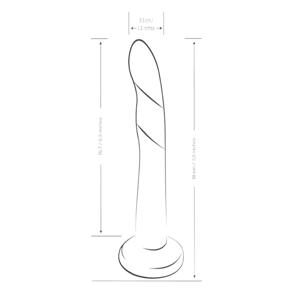 ROMP Dizi - rugalmas szilikon dildó (pink-narancs)