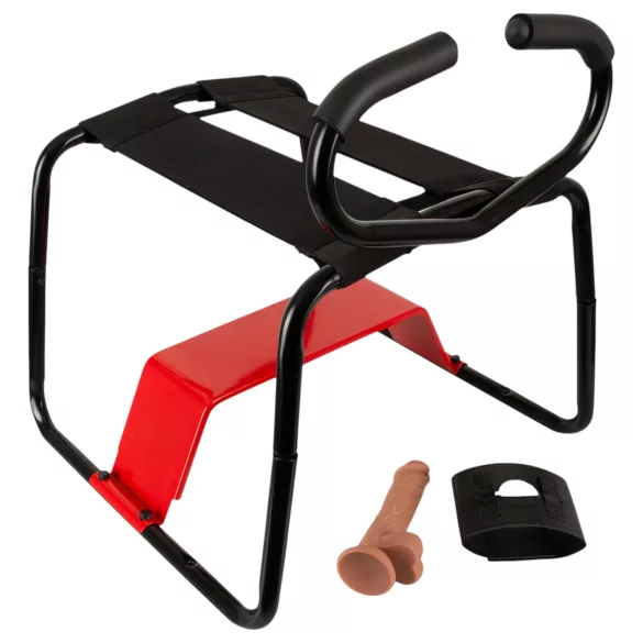 THE BANGER - Ultimate Sex Stool szexszék élethű dildóval (fekete)