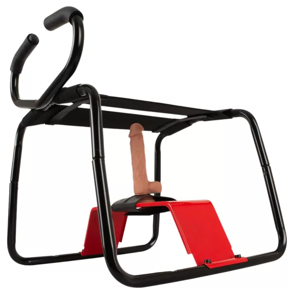 THE BANGER - Ultimate Sex Stool szexszék élethű dildóval (fekete)