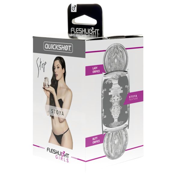Fleshlight Quickshot Stoya - utazó maszturbátor (átlátszó)
