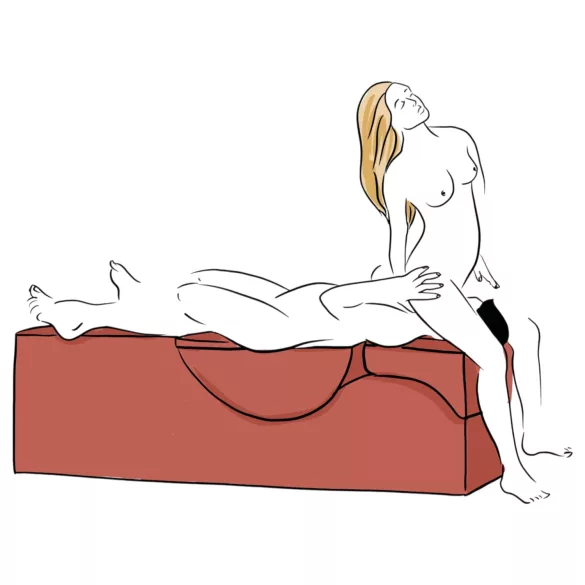 Liberator Aria Flip Chaise - variálható tantra kanapé bútor - 3 részes (fekete)
