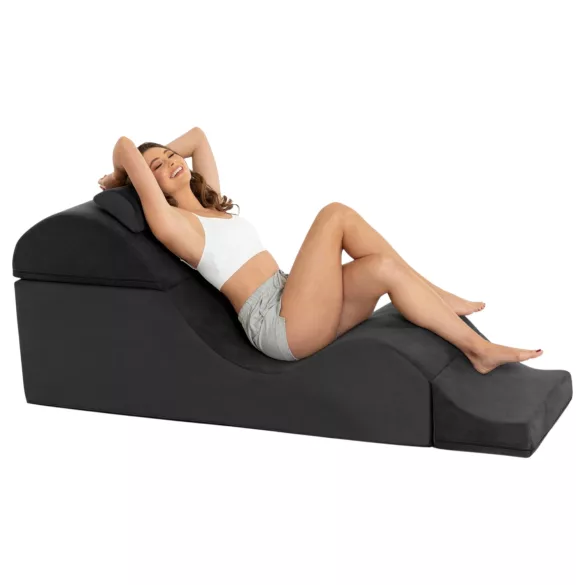 Liberator Aria Flip Chaise - variálható tantra kanapé bútor - 3 részes (fekete)